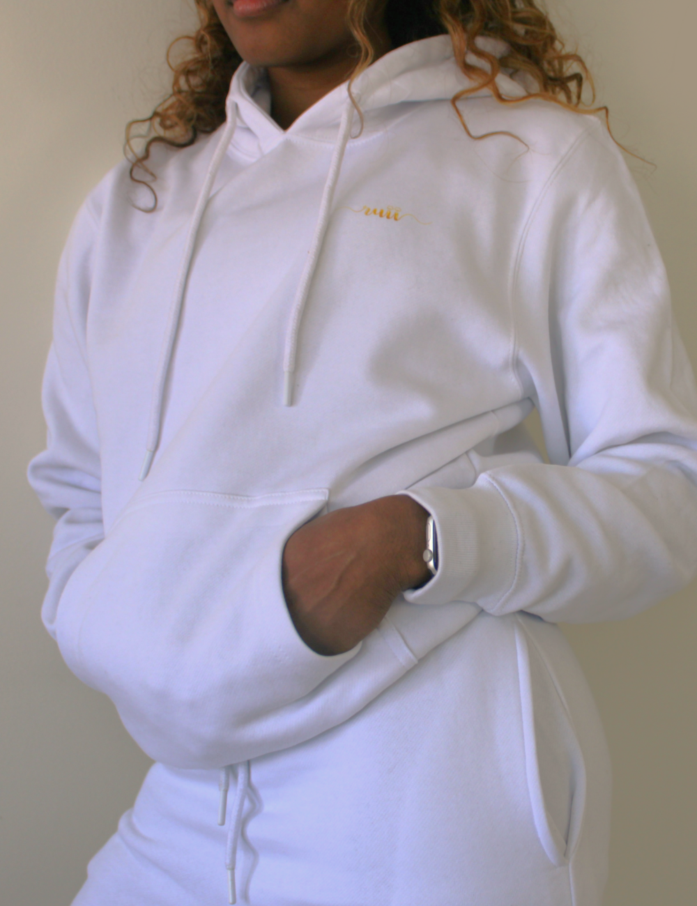 Heavyweight Unisex Pullover Hoodie - Frost White